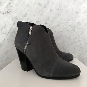 NEW Rag & Bone Women's Margot Suede Ankle Boots Booties Chunky Heel Gray 39.5